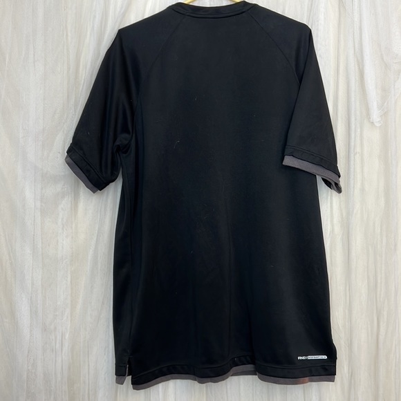 ⭐️ AND1 basketball jersey short sleeve double layer look black over gray XL - Picture 6 of 16